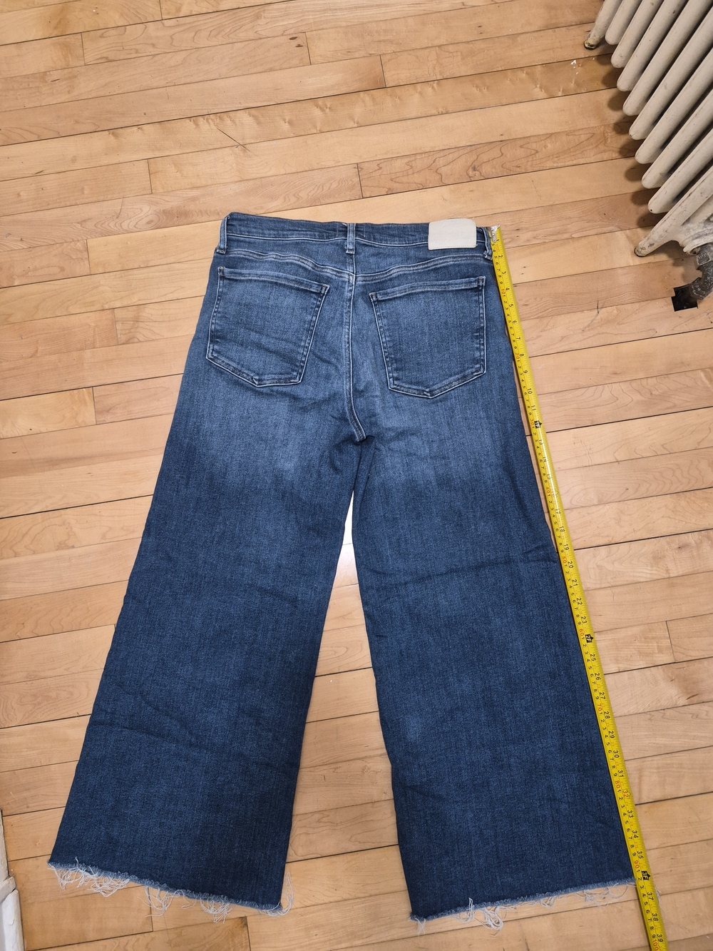 Citizens Of Humanity Wide Leg Ankle Jeans in Dark Blue Wash - Picture 12 of 14